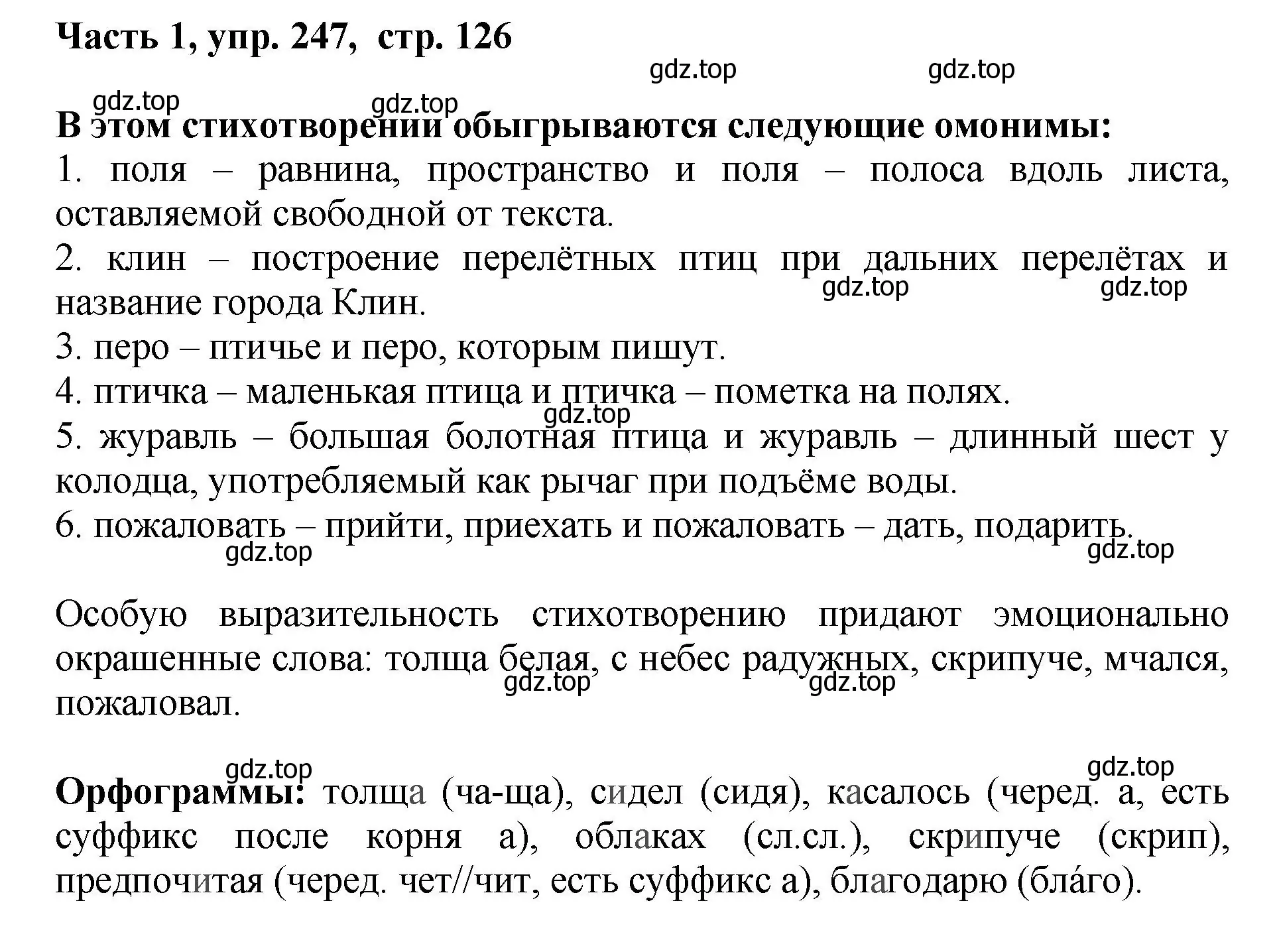 Решение номер 247 (страница 126) гдз по русскому языку 6 класс Баранов, Ладыженская, учебник 1 часть