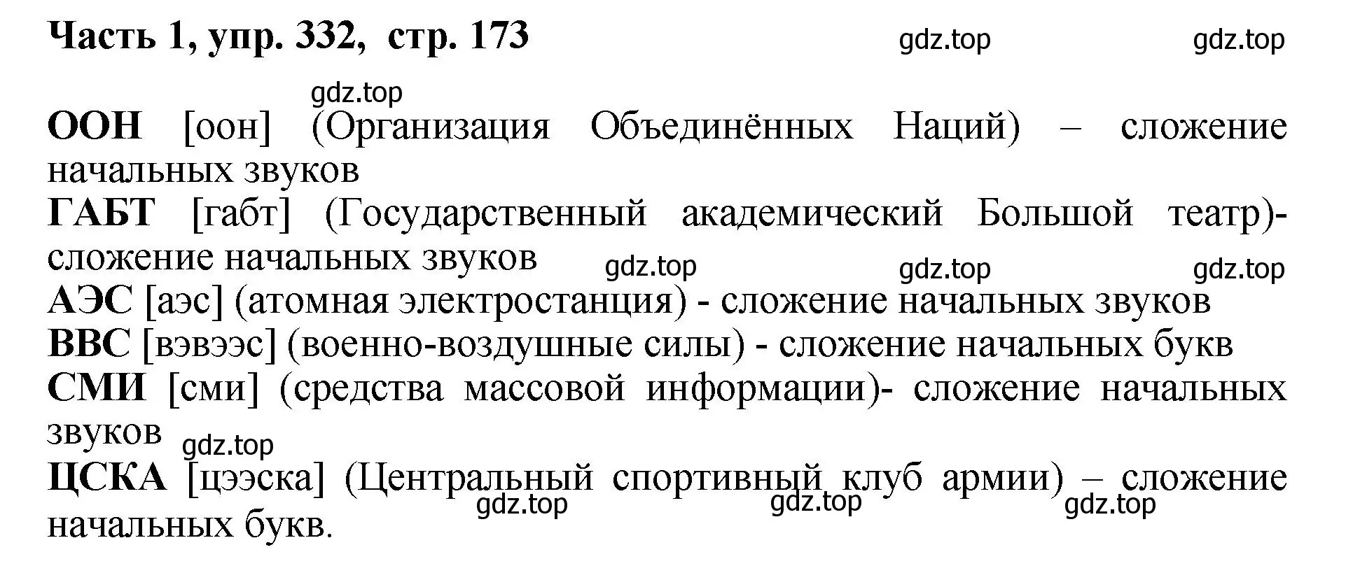 Решение номер 332 (страница 173) гдз по русскому языку 6 класс Баранов, Ладыженская, учебник 1 часть