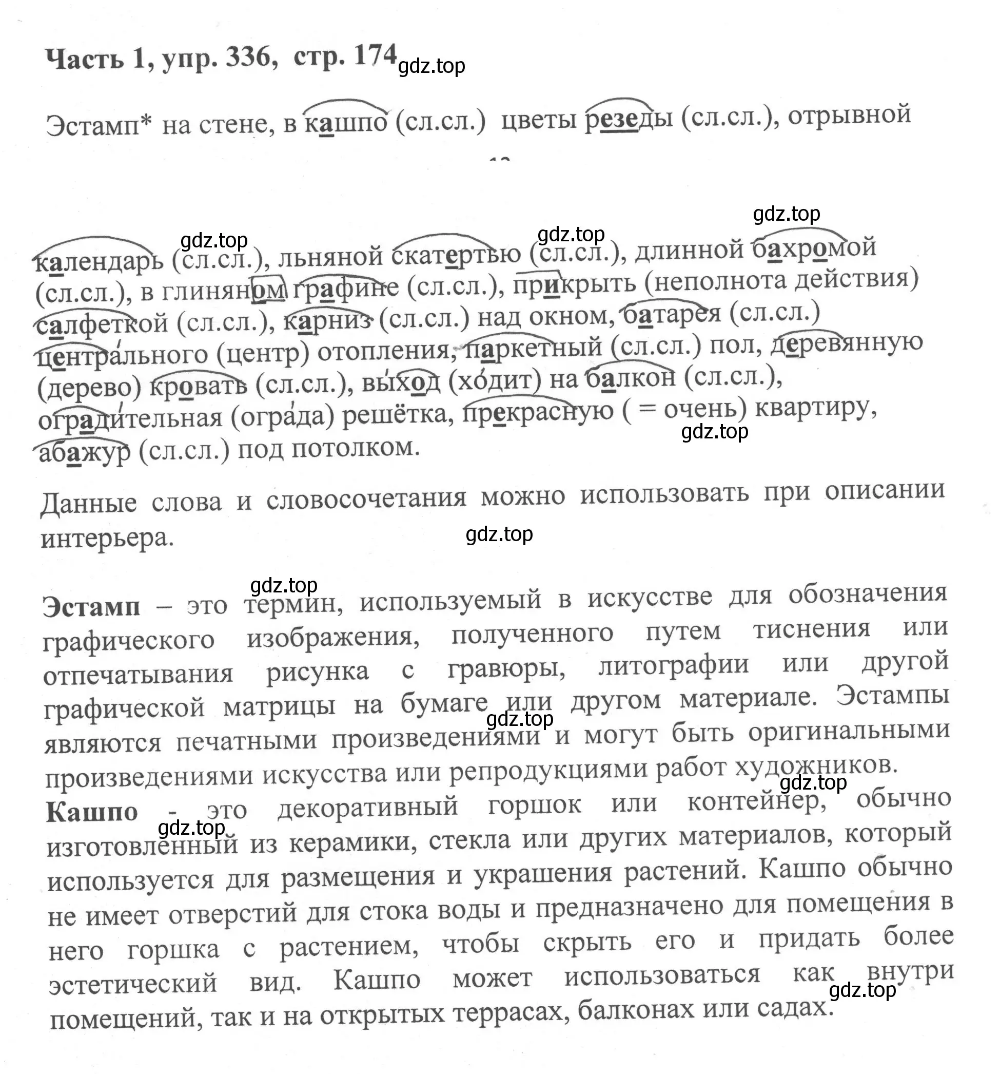 Решение номер 336 (страница 174) гдз по русскому языку 6 класс Баранов, Ладыженская, учебник 1 часть