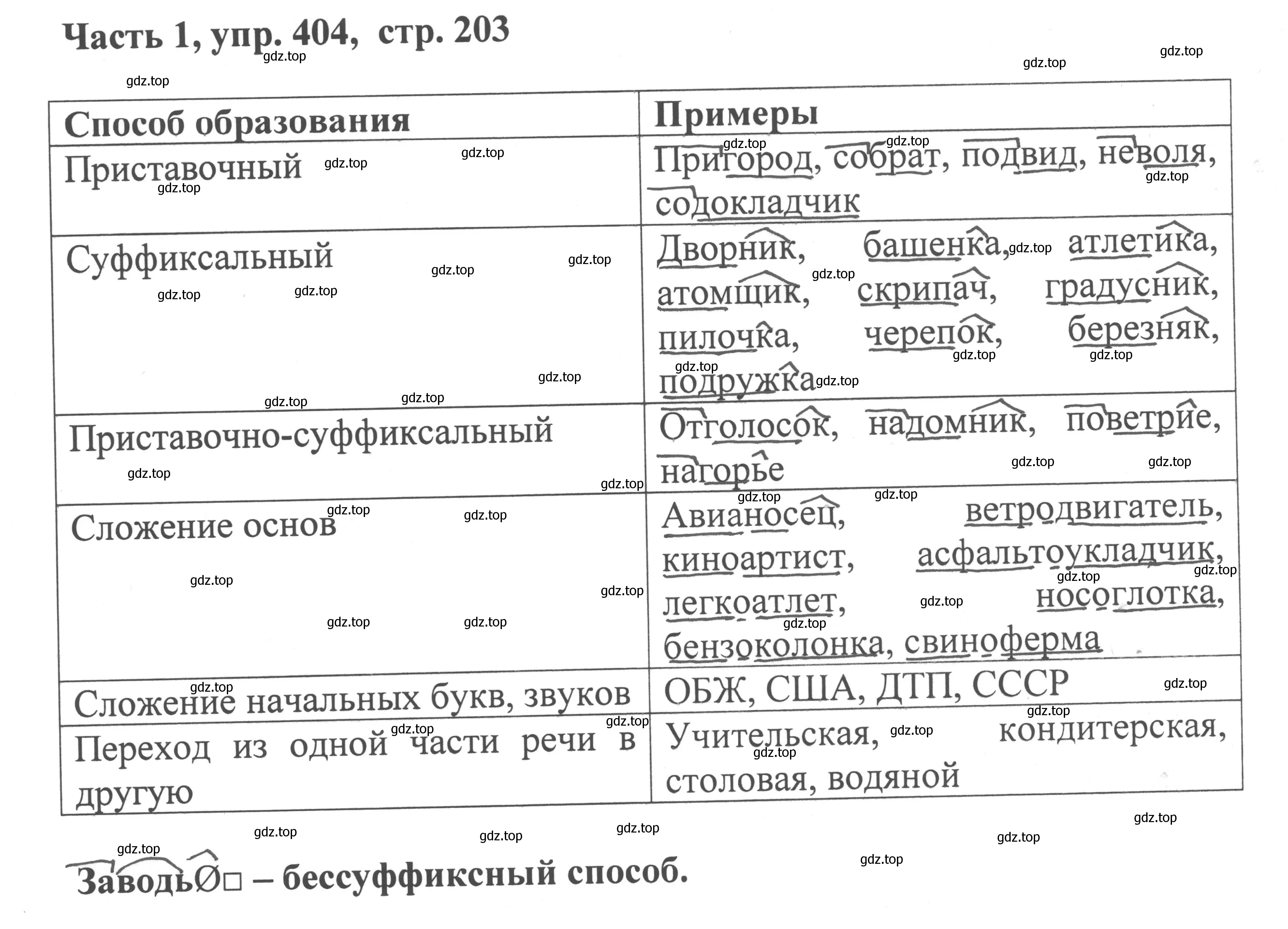 Решение номер 404 (страница 203) гдз по русскому языку 6 класс Баранов, Ладыженская, учебник 1 часть