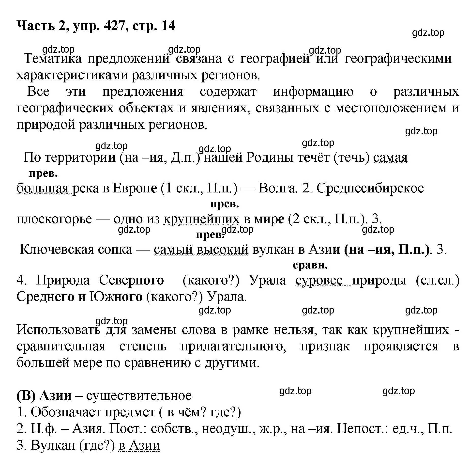 Решение номер 427 (страница 14) гдз по русскому языку 6 класс Баранов, Ладыженская, учебник 2 часть