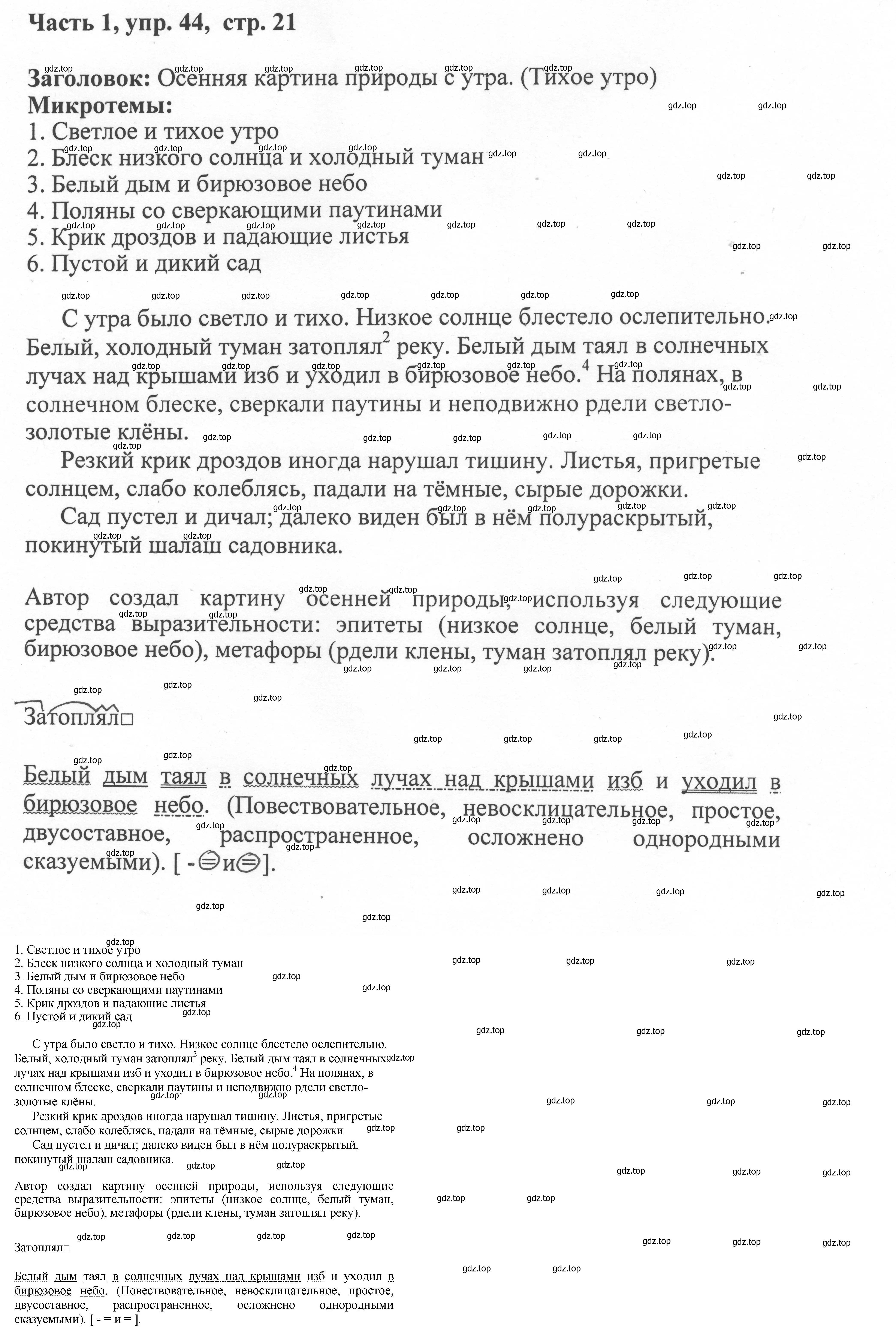 Решение номер 44 (страница 21) гдз по русскому языку 6 класс Баранов, Ладыженская, учебник 1 часть