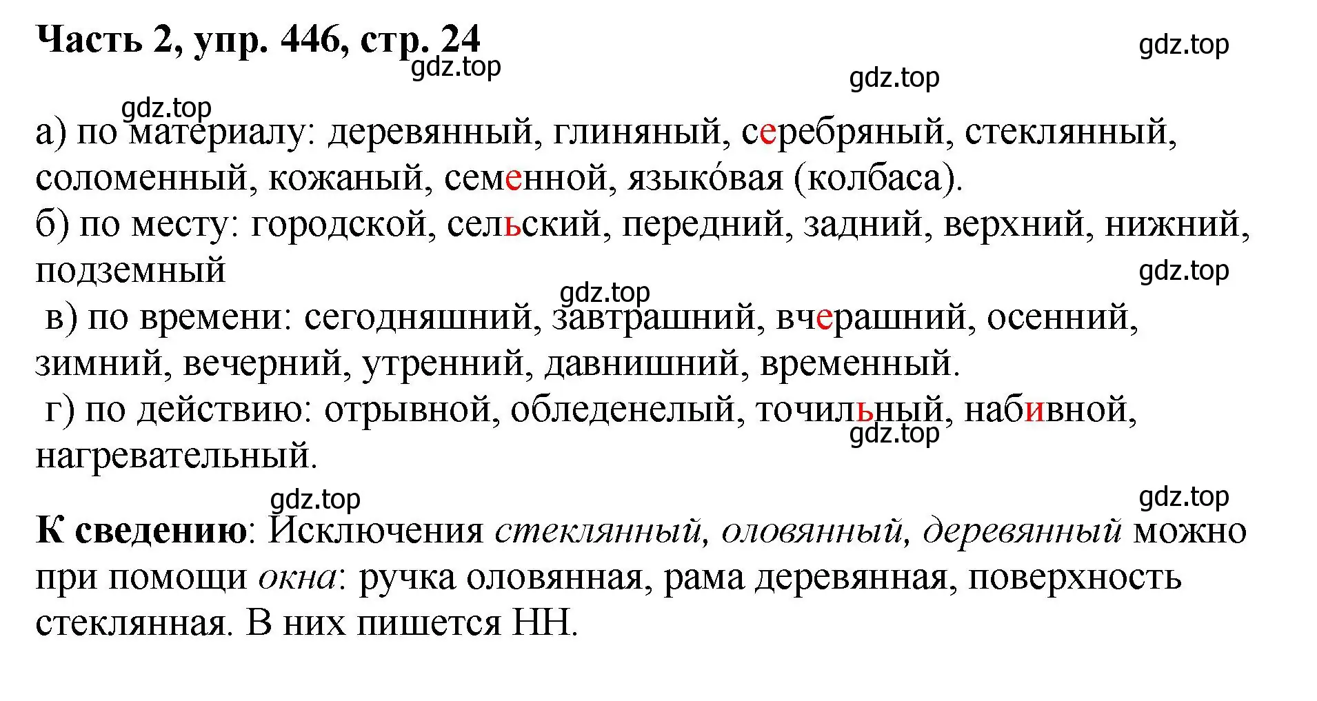 Решение номер 446 (страница 24) гдз по русскому языку 6 класс Баранов, Ладыженская, учебник 2 часть