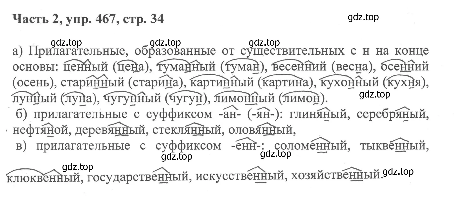 Решение номер 467 (страница 34) гдз по русскому языку 6 класс Баранов, Ладыженская, учебник 2 часть