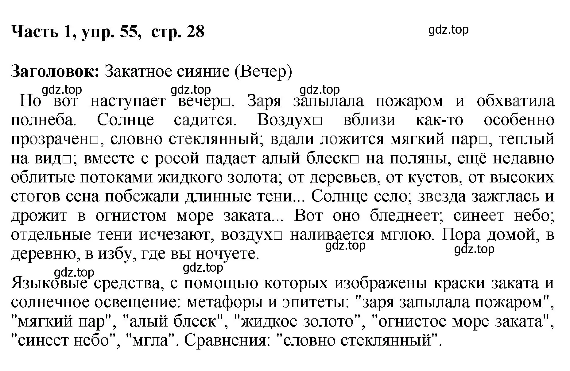 Решение номер 55 (страница 28) гдз по русскому языку 6 класс Баранов, Ладыженская, учебник 1 часть