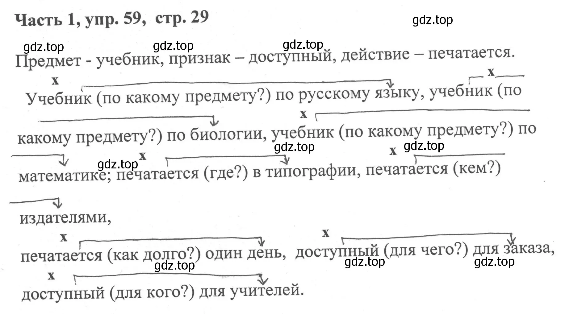 Решение номер 59 (страница 29) гдз по русскому языку 6 класс Баранов, Ладыженская, учебник 1 часть