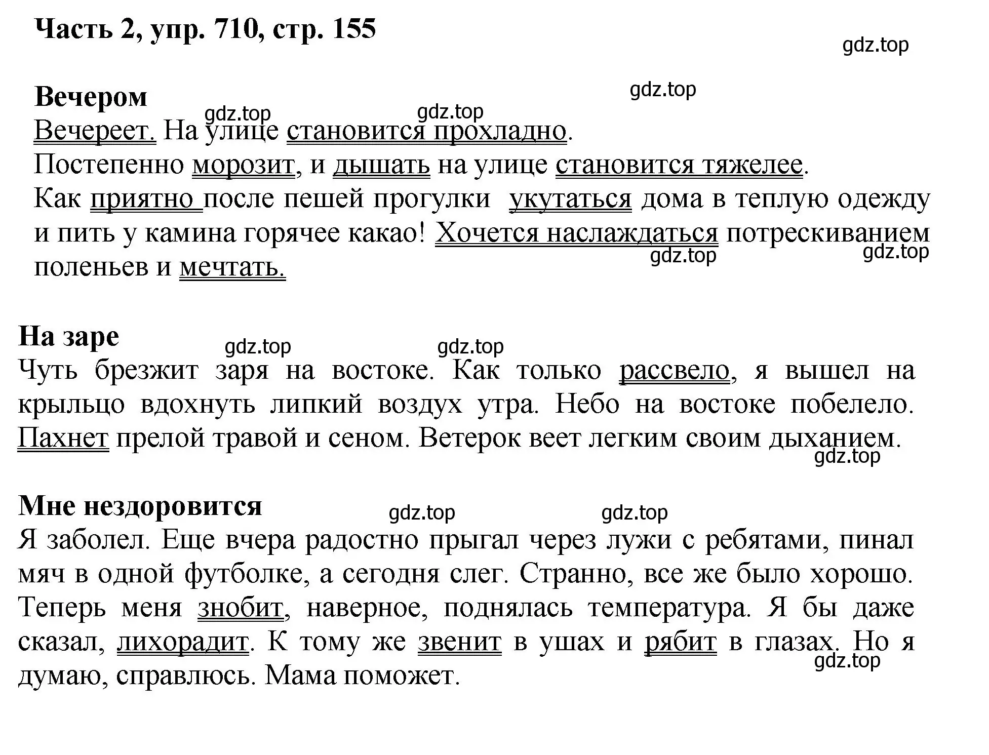 Решение номер 710 (страница 155) гдз по русскому языку 6 класс Баранов, Ладыженская, учебник 2 часть