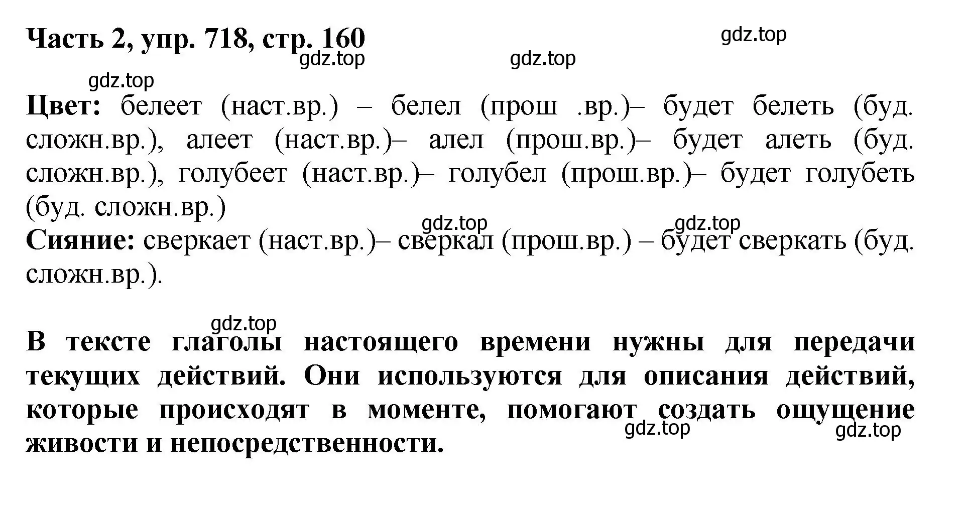 Решение номер 718 (страница 160) гдз по русскому языку 6 класс Баранов, Ладыженская, учебник 2 часть