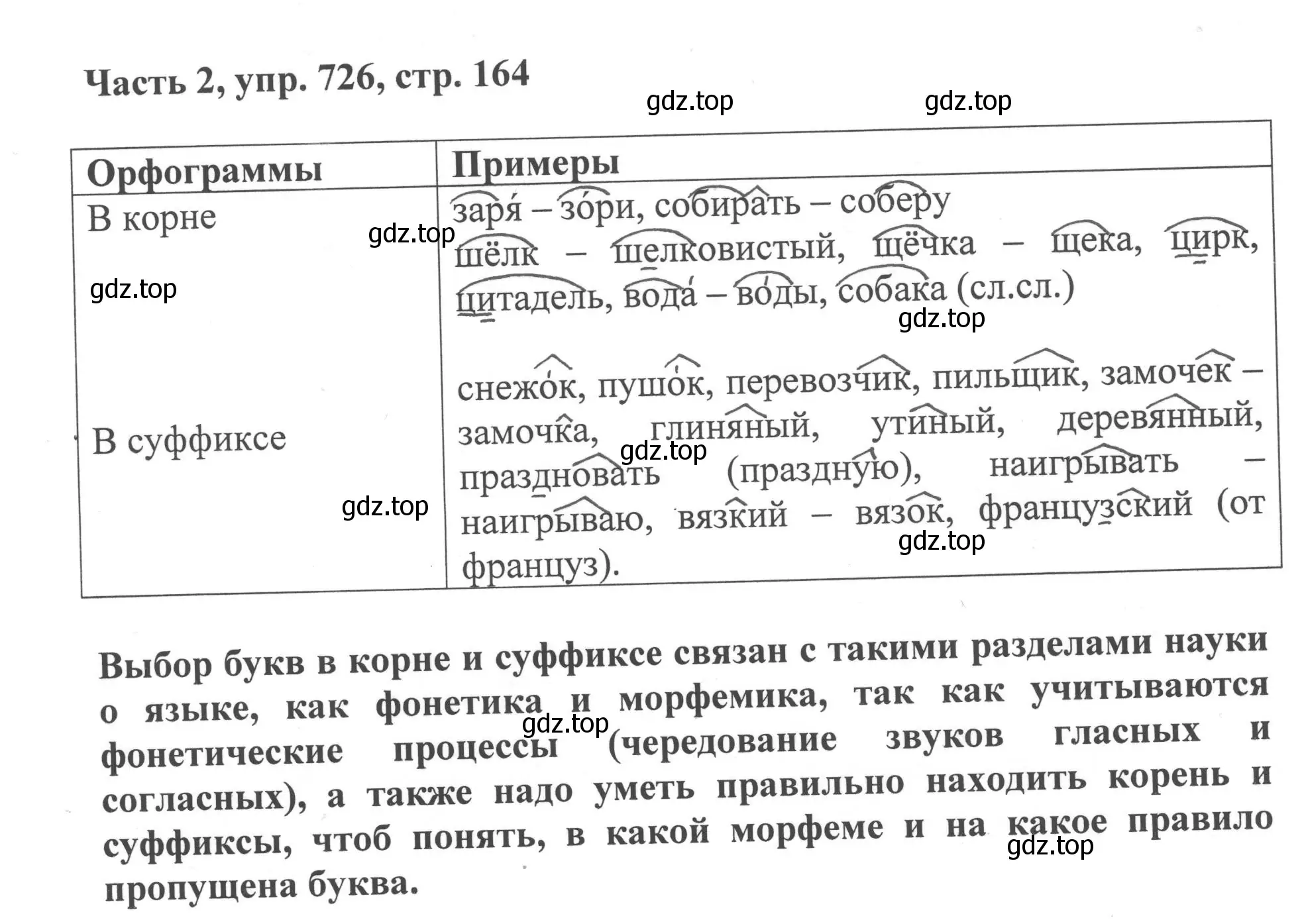 Решение номер 726 (страница 164) гдз по русскому языку 6 класс Баранов, Ладыженская, учебник 2 часть