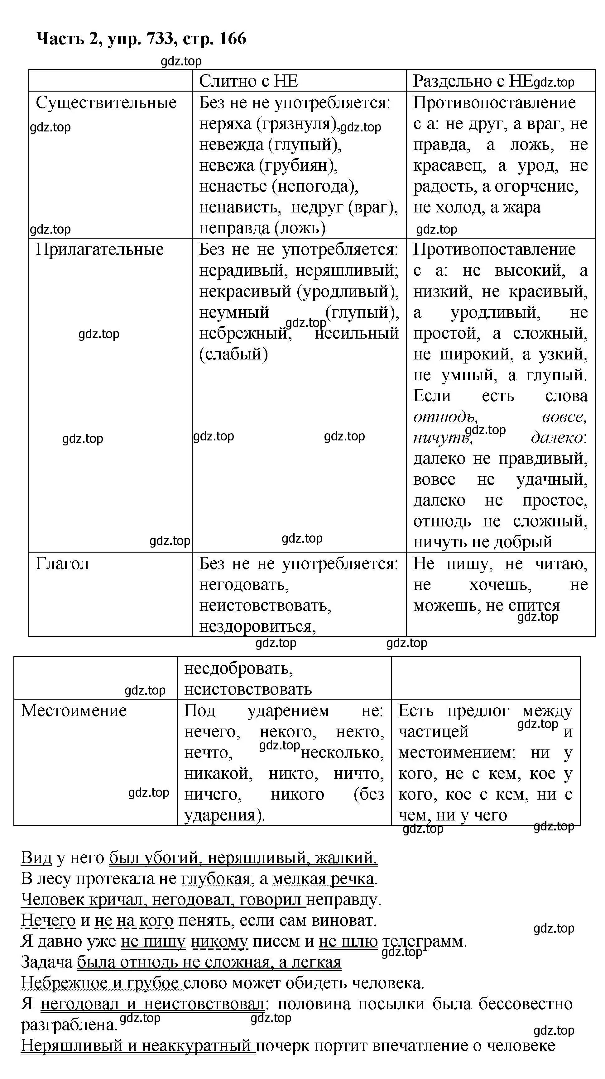 Решение номер 733 (страница 166) гдз по русскому языку 6 класс Баранов, Ладыженская, учебник 2 часть