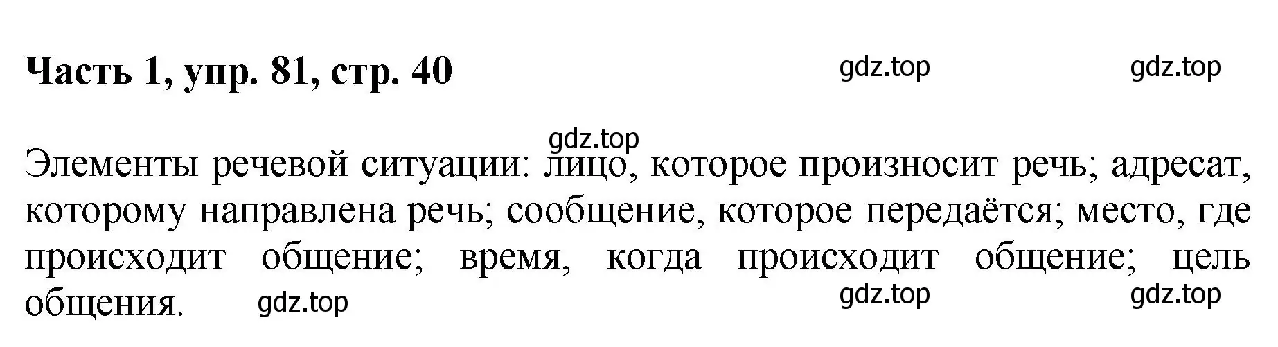 Решение номер 81 (страница 40) гдз по русскому языку 6 класс Баранов, Ладыженская, учебник 1 часть