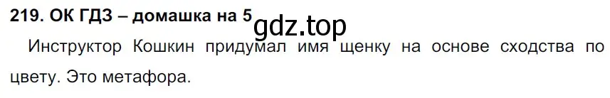 Решение 2. номер 219 (страница 113) гдз по русскому языку 6 класс Баранов, Ладыженская, учебник 1 часть