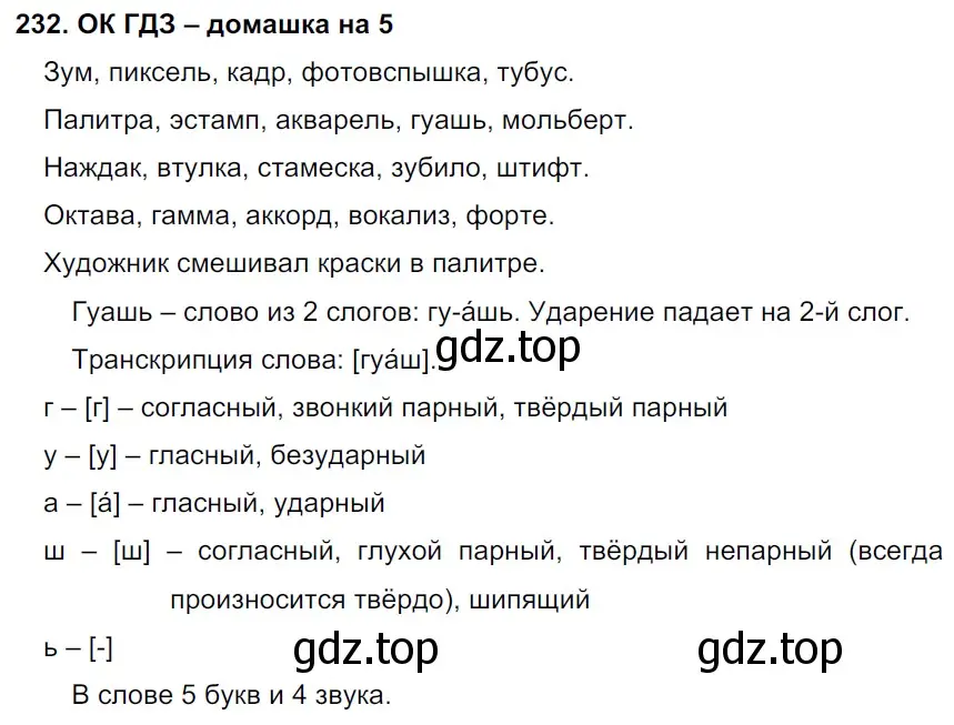 Решение 2. номер 232 (страница 119) гдз по русскому языку 6 класс Баранов, Ладыженская, учебник 1 часть