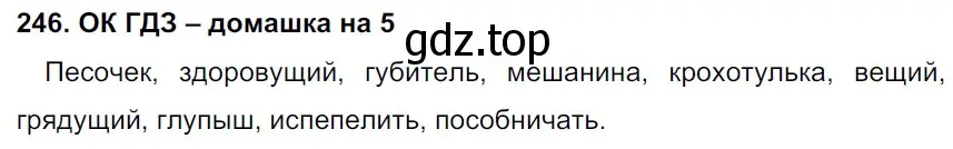 Решение 2. номер 246 (страница 126) гдз по русскому языку 6 класс Баранов, Ладыженская, учебник 1 часть