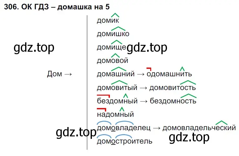 Решение 2. номер 306 (страница 159) гдз по русскому языку 6 класс Баранов, Ладыженская, учебник 1 часть