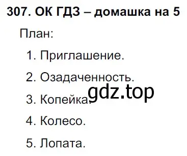 Решение 2. номер 307 (страница 160) гдз по русскому языку 6 класс Баранов, Ладыженская, учебник 1 часть