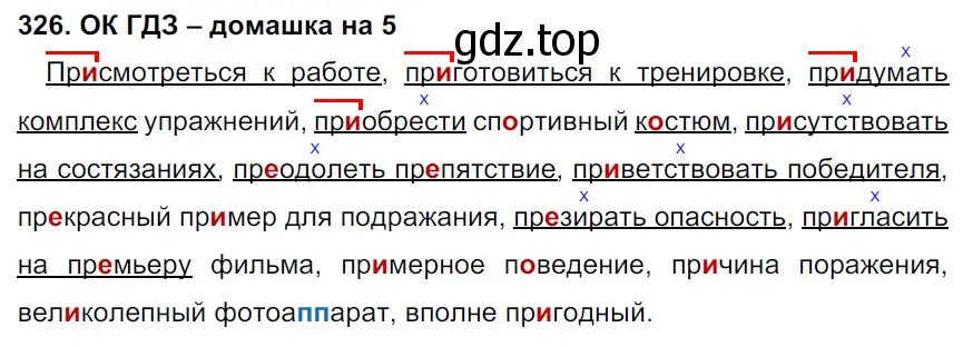 Решение 2. номер 326 (страница 169) гдз по русскому языку 6 класс Баранов, Ладыженская, учебник 1 часть