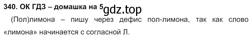 Решение 2. номер 340 (страница 175) гдз по русскому языку 6 класс Баранов, Ладыженская, учебник 1 часть