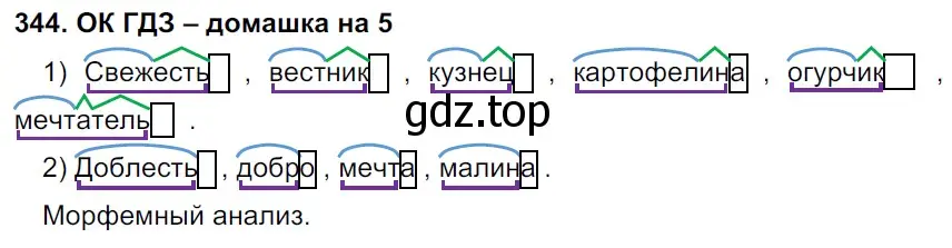 Решение 2. номер 344 (страница 177) гдз по русскому языку 6 класс Баранов, Ладыженская, учебник 1 часть