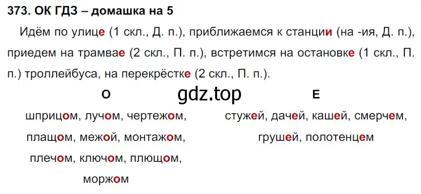 Решение 2. номер 373 (страница 187) гдз по русскому языку 6 класс Баранов, Ладыженская, учебник 1 часть