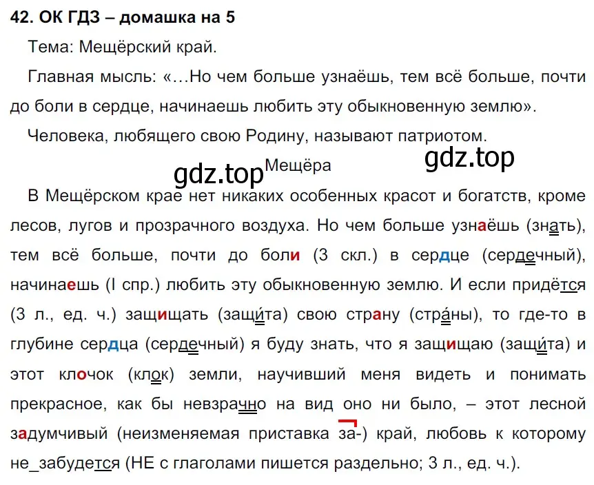 Решение 2. номер 42 (страница 20) гдз по русскому языку 6 класс Баранов, Ладыженская, учебник 1 часть