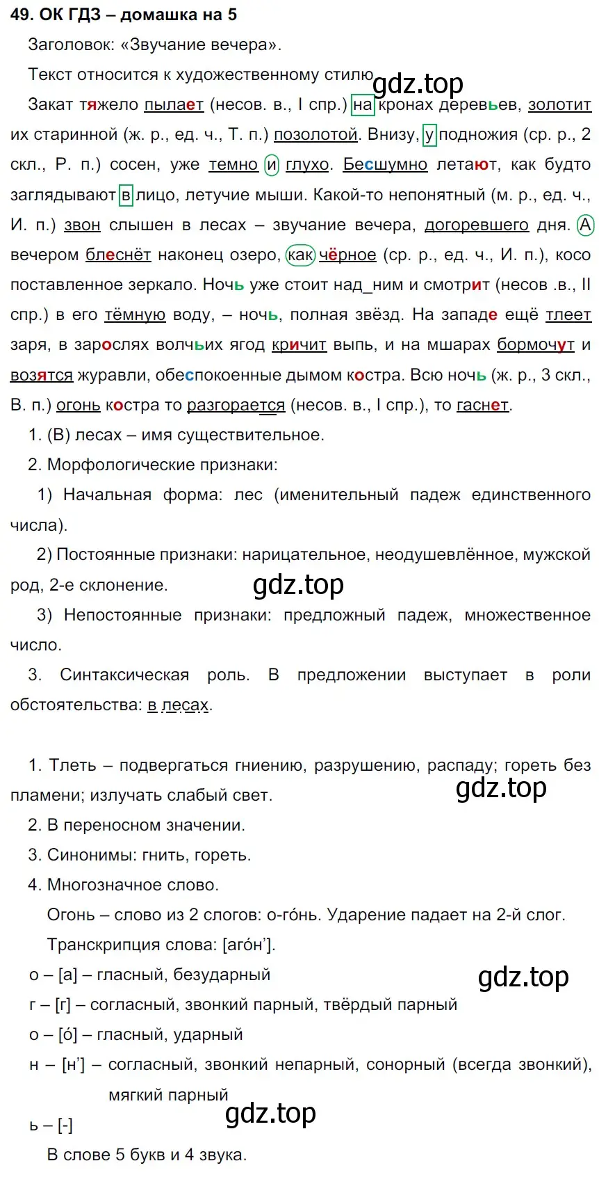 Решение 2. номер 49 (страница 25) гдз по русскому языку 6 класс Баранов, Ладыженская, учебник 1 часть