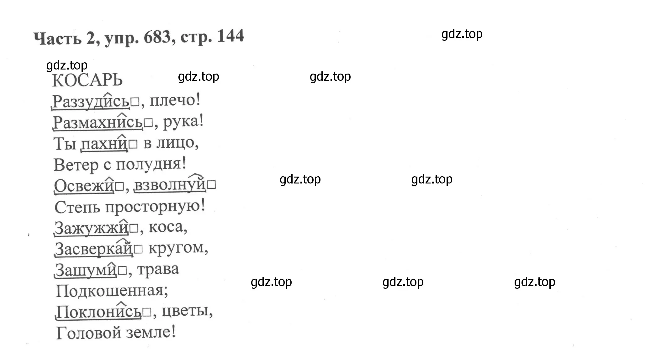 Решение 2. номер 683 (страница 144) гдз по русскому языку 6 класс Баранов, Ладыженская, учебник 2 часть