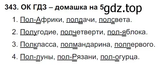 Решение 3. номер 343 (страница 175) гдз по русскому языку 6 класс Баранов, Ладыженская, учебник 1 часть