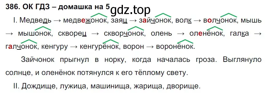 Решение 3. номер 386 (страница 193) гдз по русскому языку 6 класс Баранов, Ладыженская, учебник 1 часть