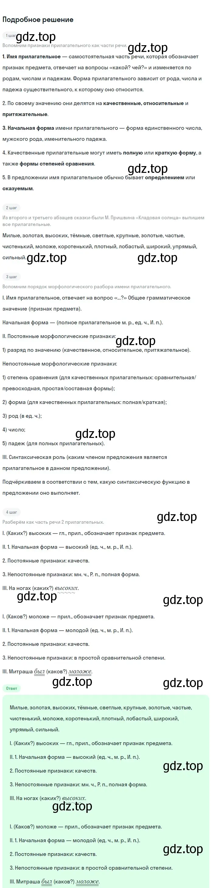 Решение 3. номер 460 (страница 31) гдз по русскому языку 6 класс Баранов, Ладыженская, учебник 2 часть