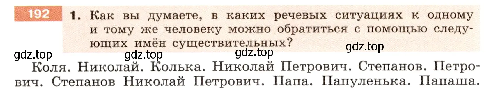 Условие номер 192 (страница 74) гдз по русскому языку 6 класс Разумовская, Львова, учебник 1 часть