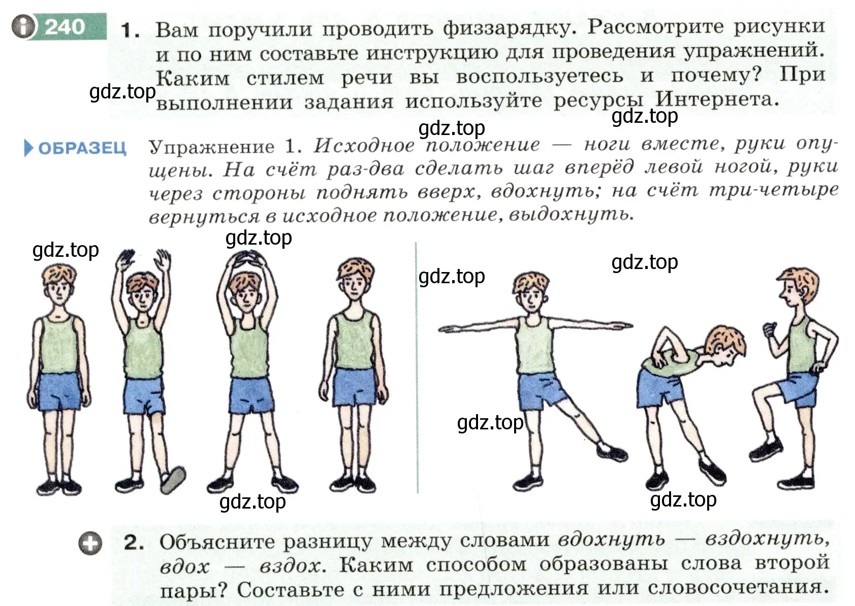 Условие номер 240 (страница 90) гдз по русскому языку 6 класс Разумовская, Львова, учебник 1 часть