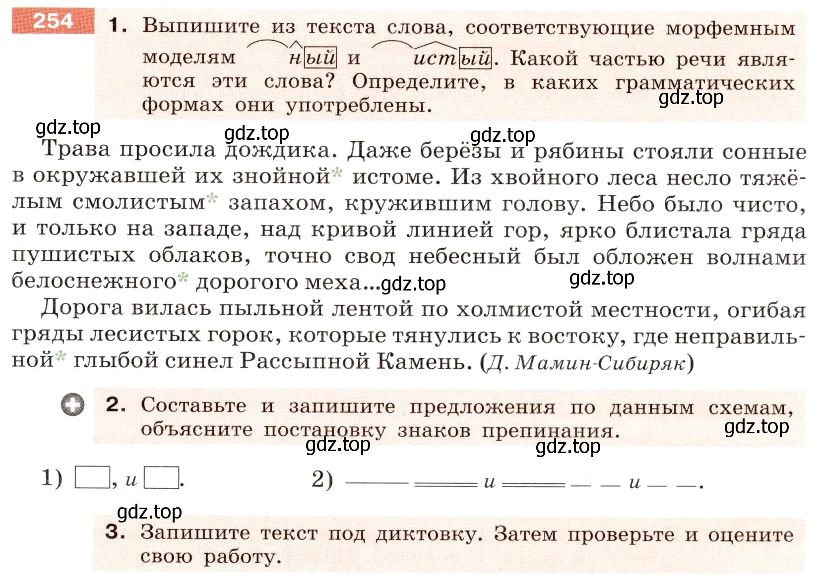 Условие номер 254 (страница 95) гдз по русскому языку 6 класс Разумовская, Львова, учебник 1 часть