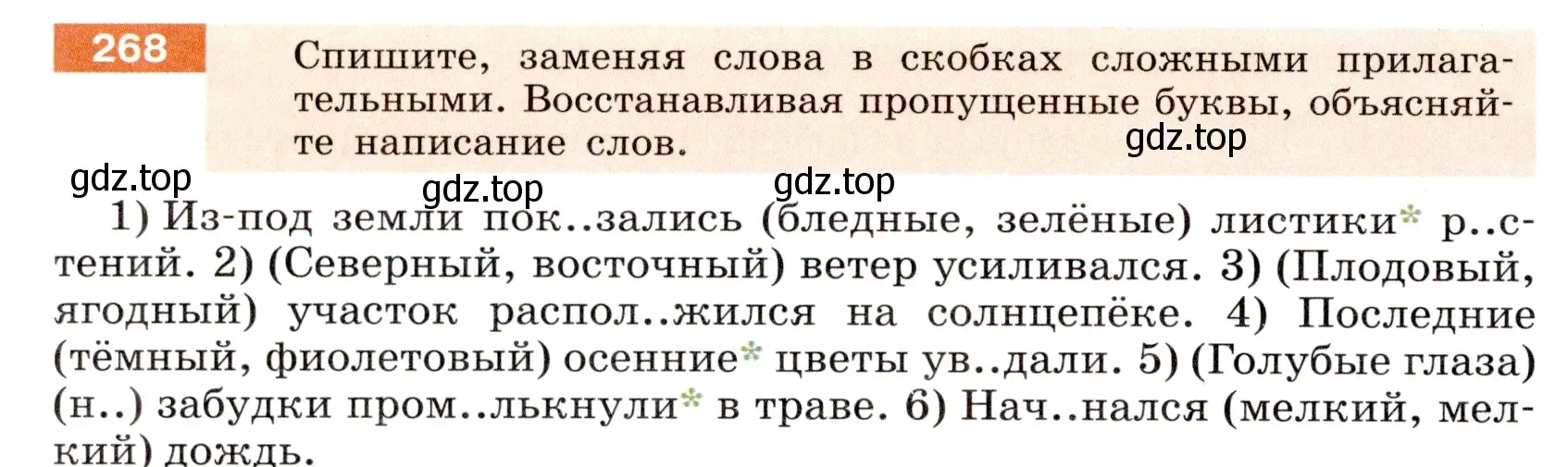 Условие номер 268 (страница 100) гдз по русскому языку 6 класс Разумовская, Львова, учебник 1 часть