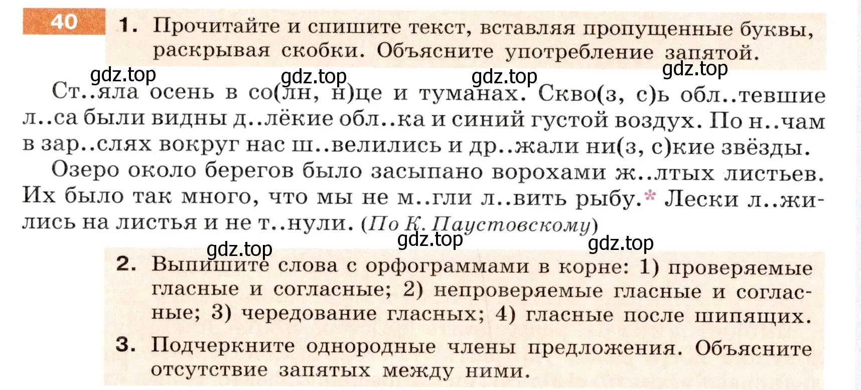 Условие номер 40 (страница 20) гдз по русскому языку 6 класс Разумовская, Львова, учебник 1 часть