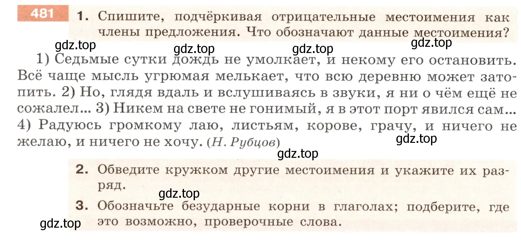 Условие номер 481 (страница 24) гдз по русскому языку 6 класс Разумовская, Львова, учебник 2 часть