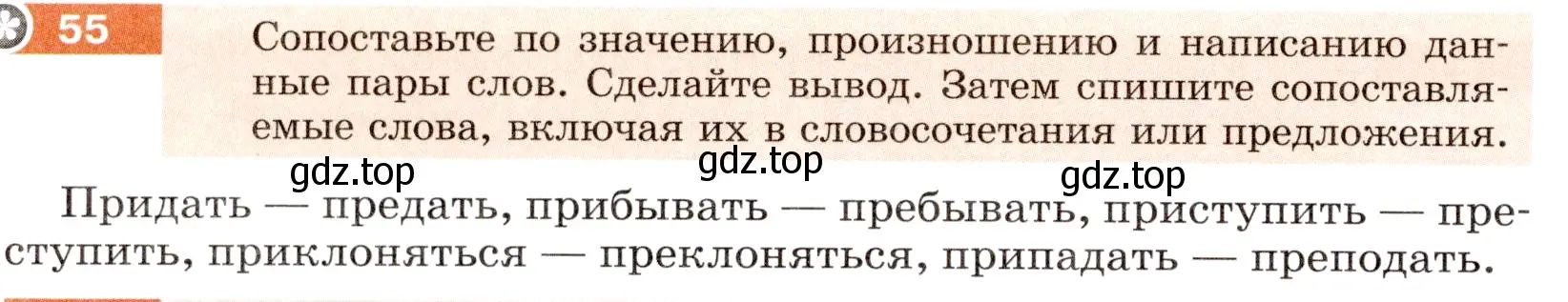 Условие номер 55 (страница 24) гдз по русскому языку 6 класс Разумовская, Львова, учебник 1 часть