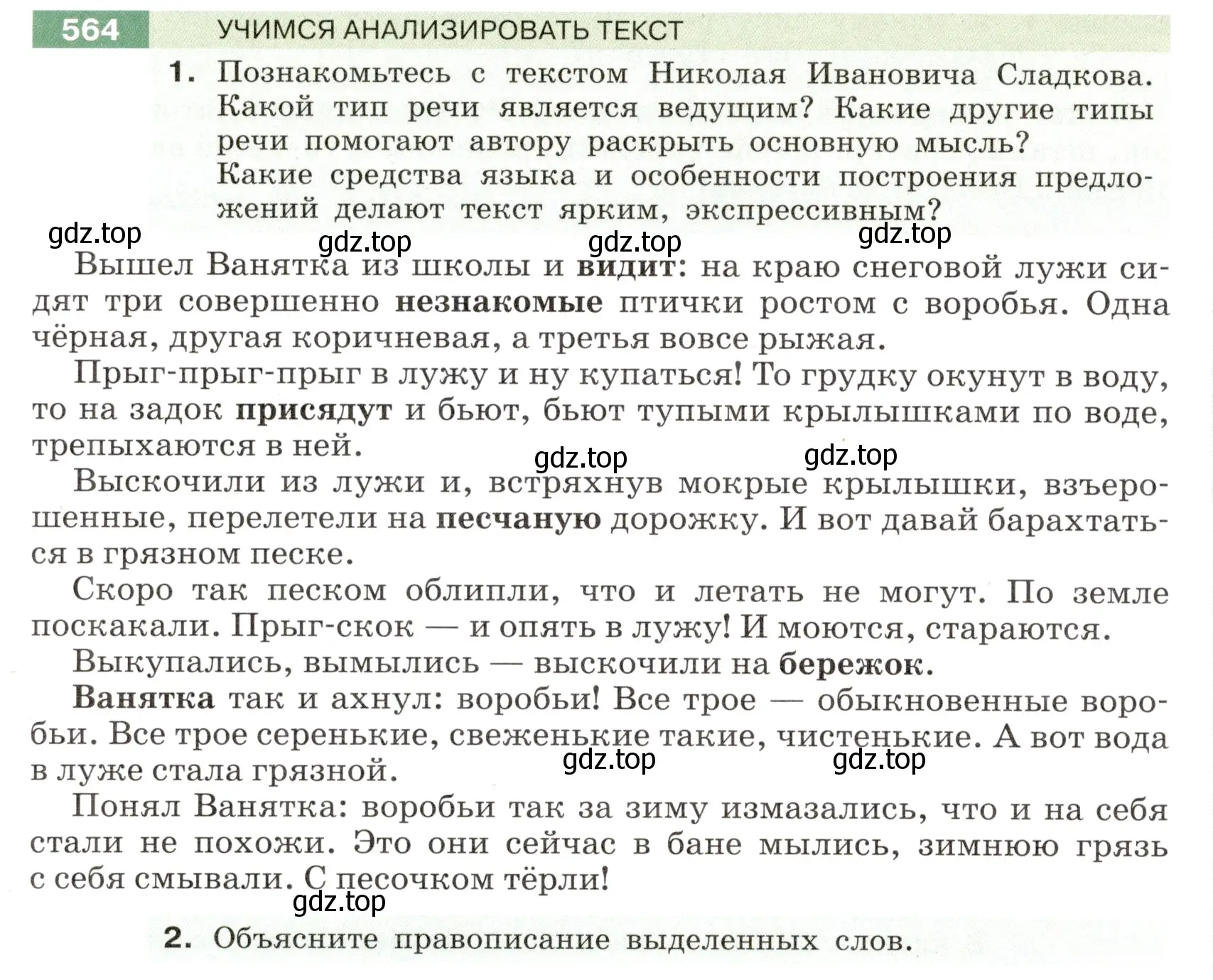 Условие номер 564 (страница 54) гдз по русскому языку 6 класс Разумовская, Львова, учебник 2 часть