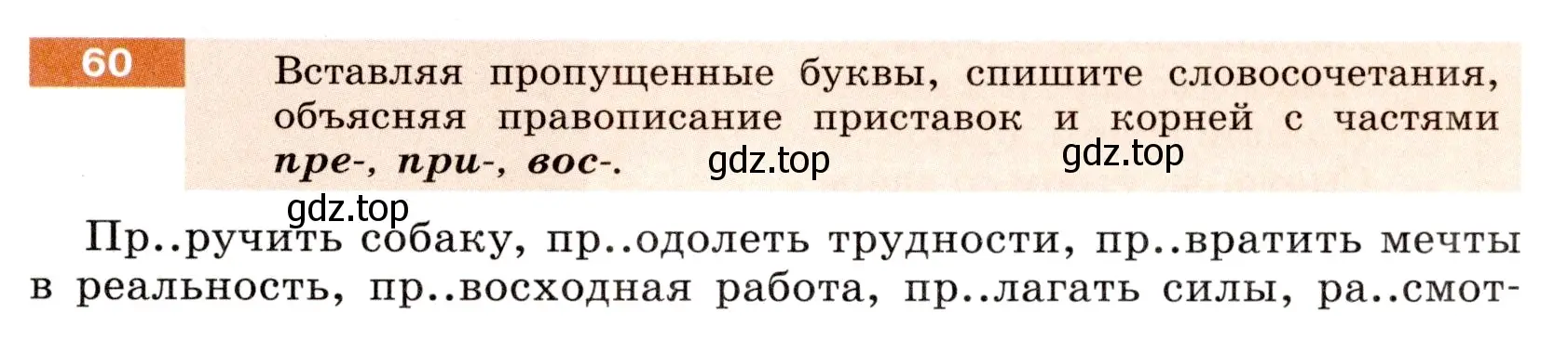 Условие номер 60 (страница 25) гдз по русскому языку 6 класс Разумовская, Львова, учебник 1 часть