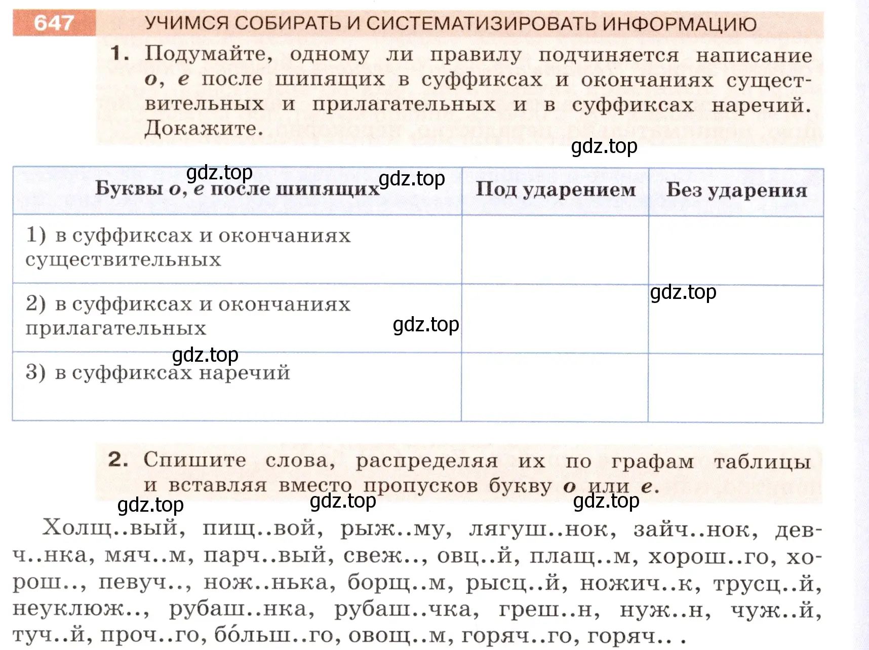 Условие номер 647 (страница 92) гдз по русскому языку 6 класс Разумовская, Львова, учебник 2 часть