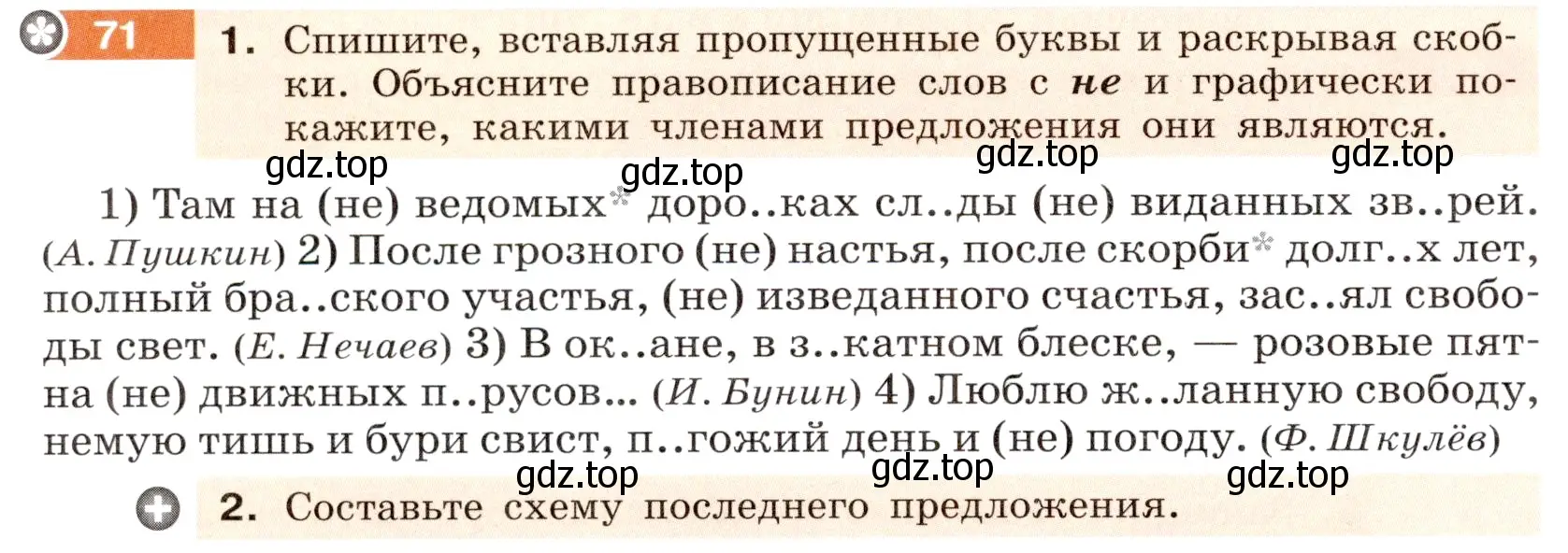 Условие номер 71 (страница 30) гдз по русскому языку 6 класс Разумовская, Львова, учебник 1 часть