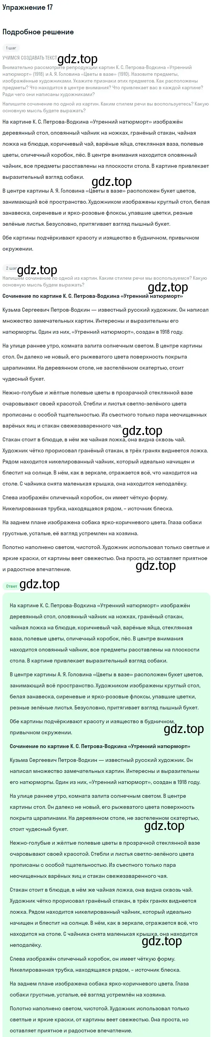 Решение номер 17 (страница 12) гдз по русскому языку 6 класс Разумовская, Львова, учебник 1 часть