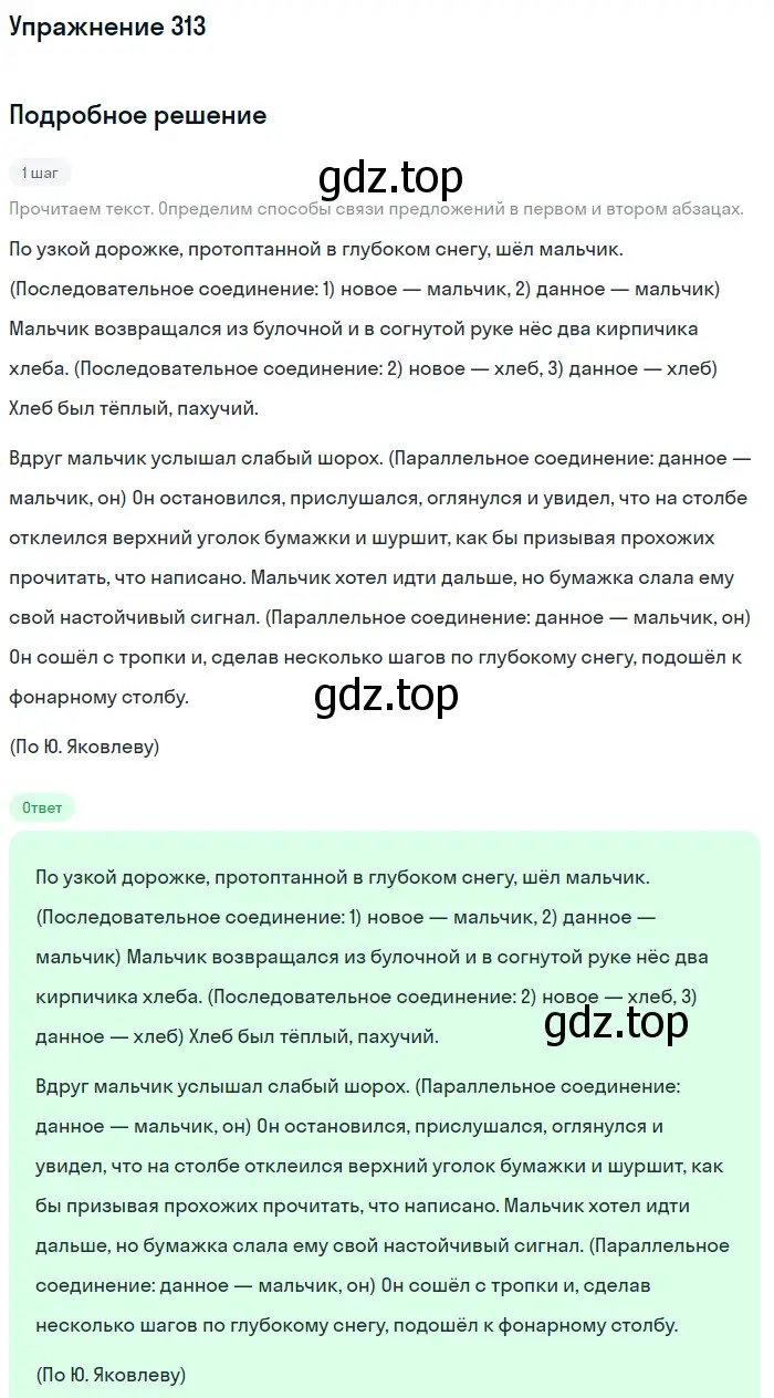 Решение номер 313 (страница 116) гдз по русскому языку 6 класс Разумовская, Львова, учебник 1 часть