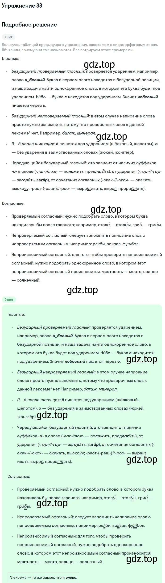 Решение номер 38 (страница 20) гдз по русскому языку 6 класс Разумовская, Львова, учебник 1 часть