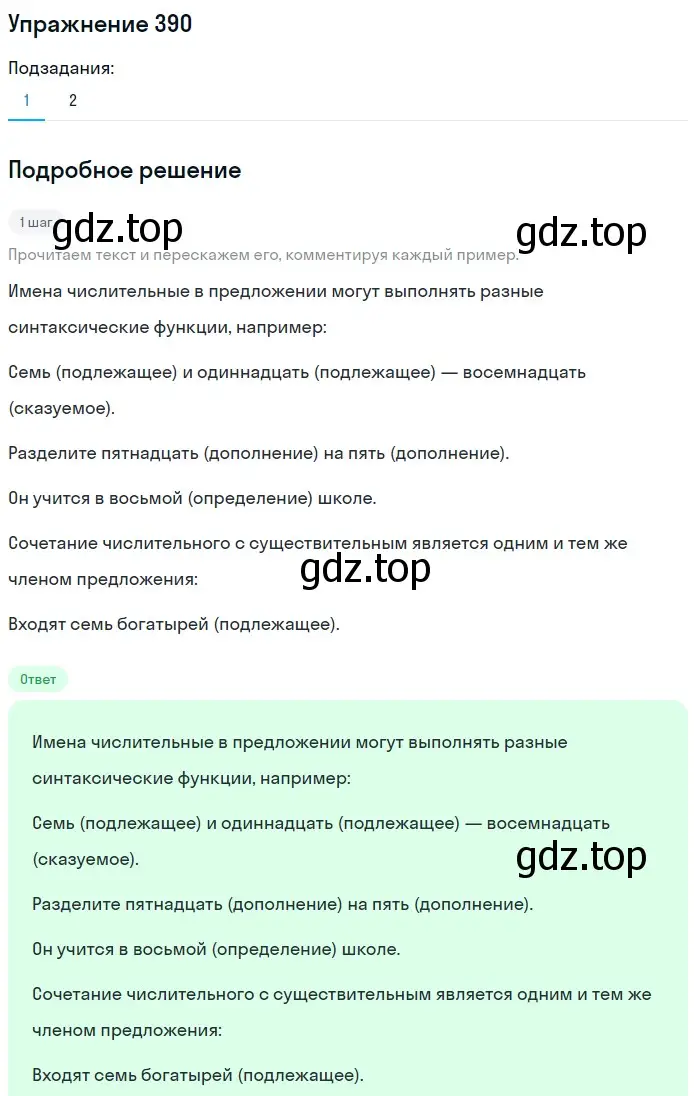 Решение номер 390 (страница 141) гдз по русскому языку 6 класс Разумовская, Львова, учебник 1 часть