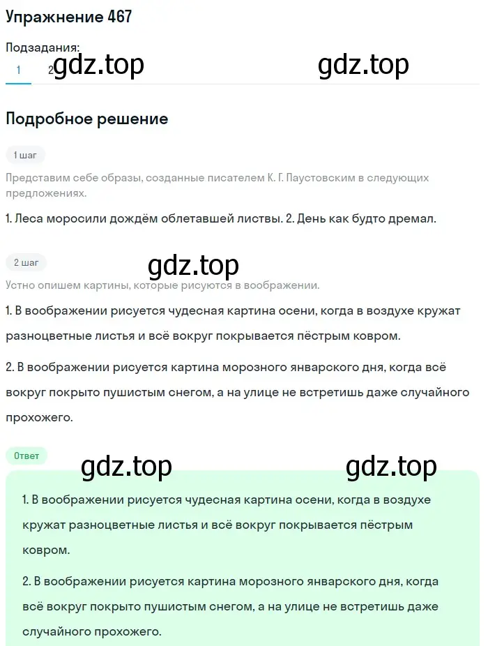 Решение номер 467 (страница 19) гдз по русскому языку 6 класс Разумовская, Львова, учебник 2 часть