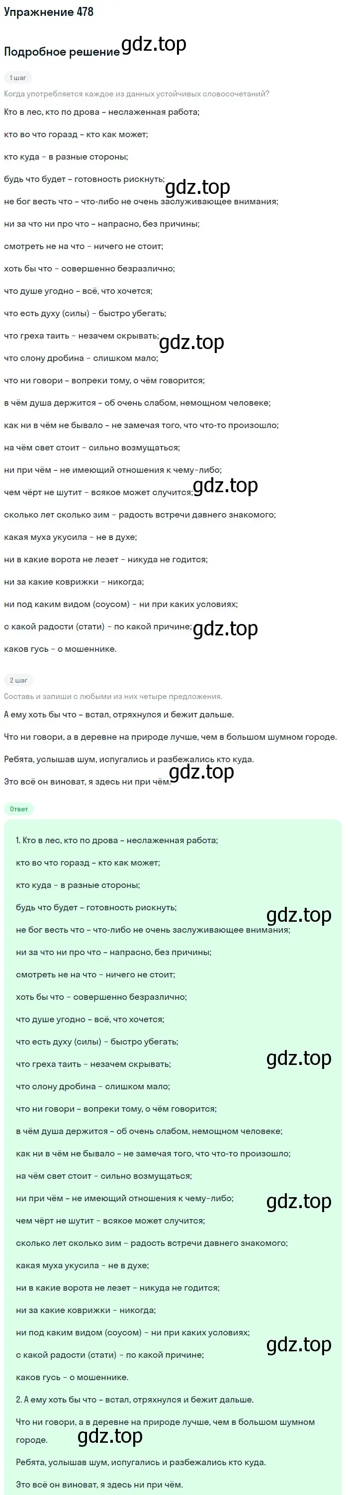 Решение номер 478 (страница 22) гдз по русскому языку 6 класс Разумовская, Львова, учебник 2 часть