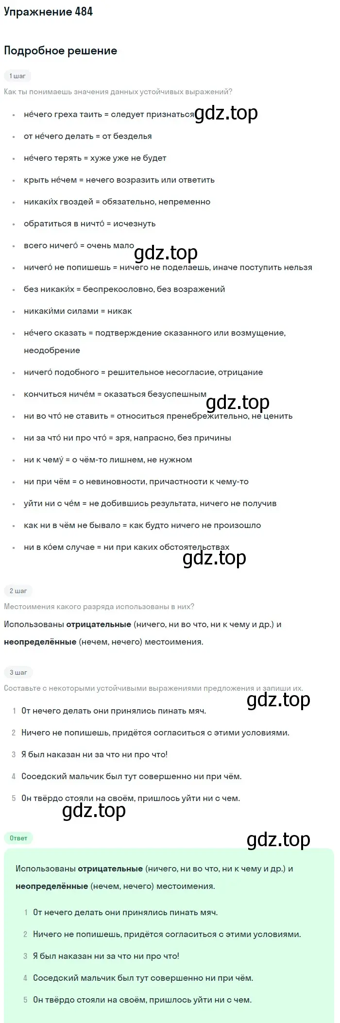 Решение номер 484 (страница 24) гдз по русскому языку 6 класс Разумовская, Львова, учебник 2 часть