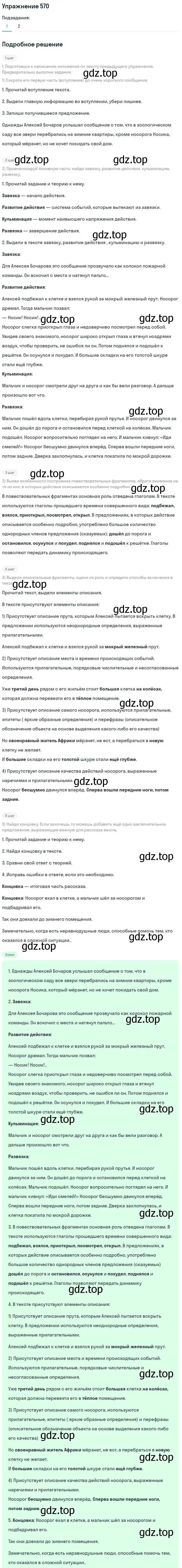 Решение номер 570 (страница 57) гдз по русскому языку 6 класс Разумовская, Львова, учебник 2 часть