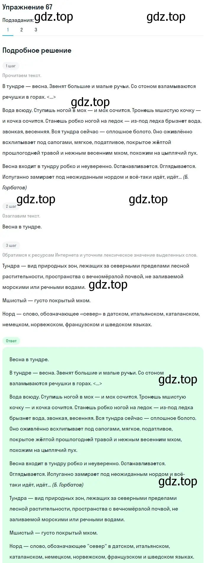 Решение номер 67 (страница 28) гдз по русскому языку 6 класс Разумовская, Львова, учебник 1 часть